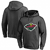 Men's Customized Minnesota Wild Dark Gray All Stitched Pullover Hoodie,baseball caps,new era cap wholesale,wholesale hats